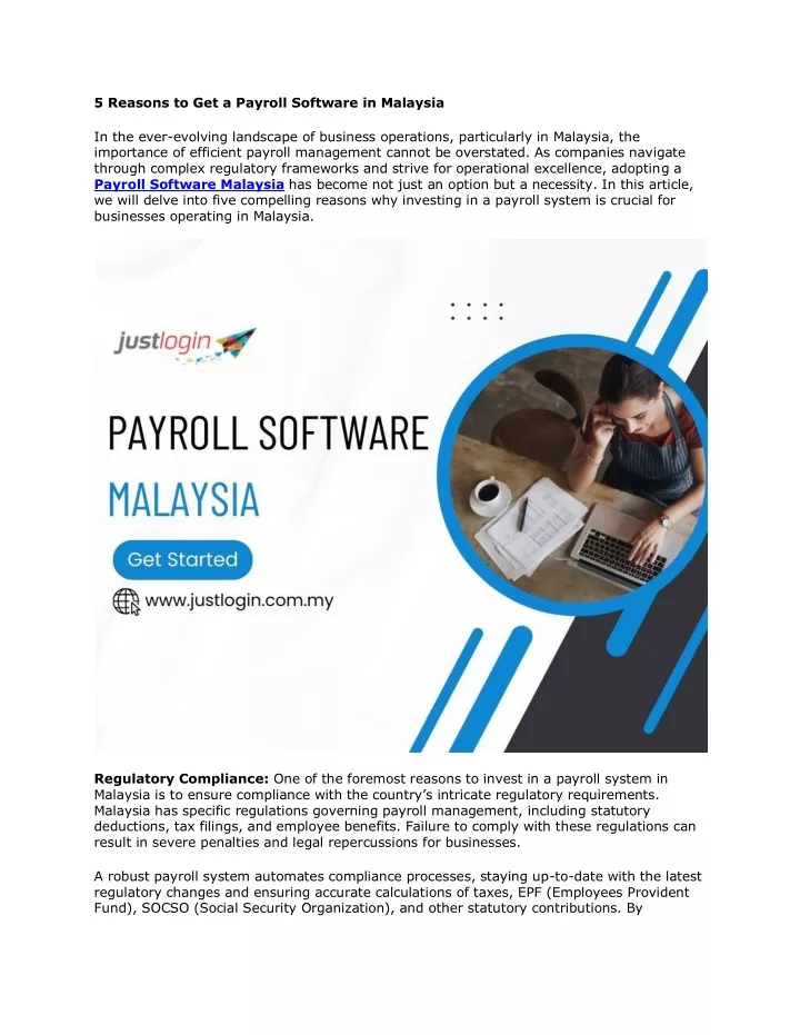 5 reasons to get a payroll software in malaysia