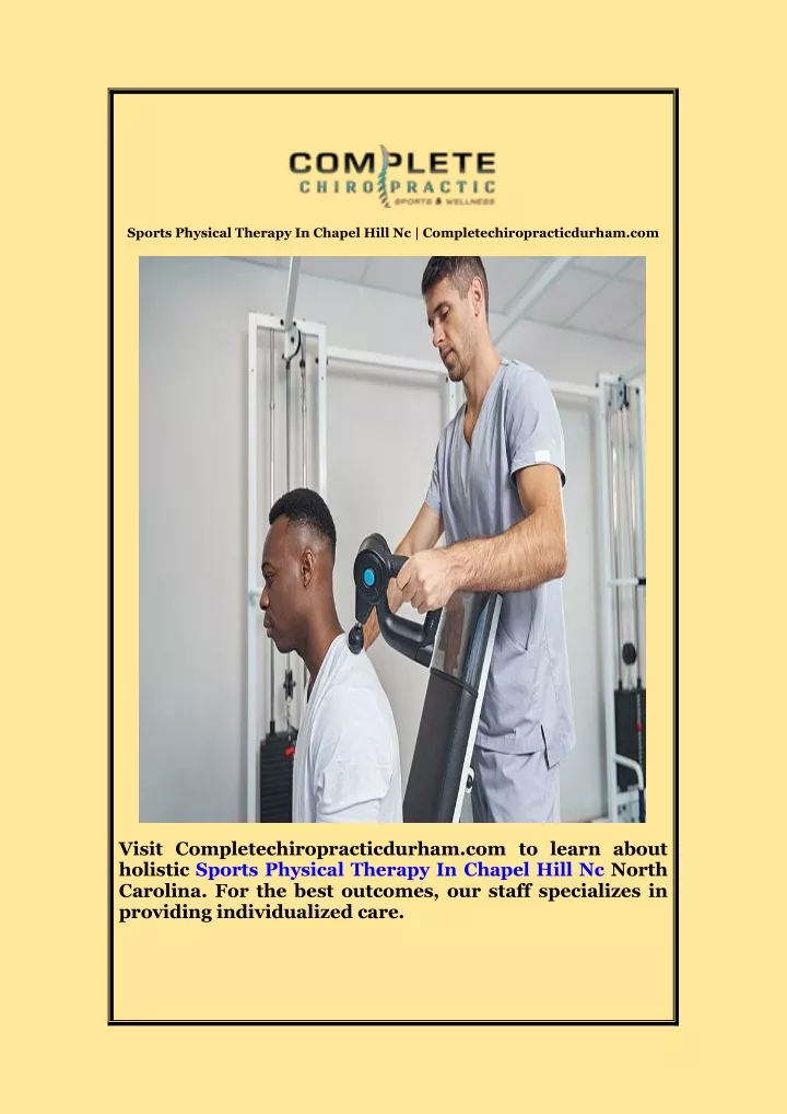 sports physical therapy in chapel hill