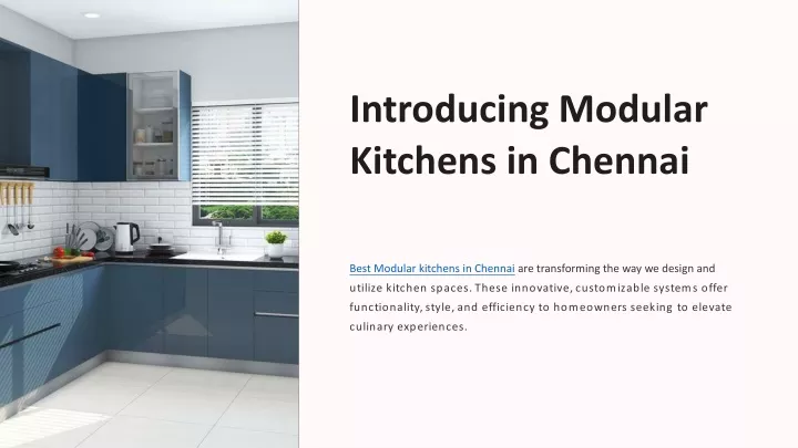 introducing modular kitchens in chennai