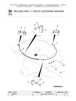 JCB JS160NLC TA TRACKED EXCAVATOR Parts Catalogue Manual (Serial Number 01776500-01777499)