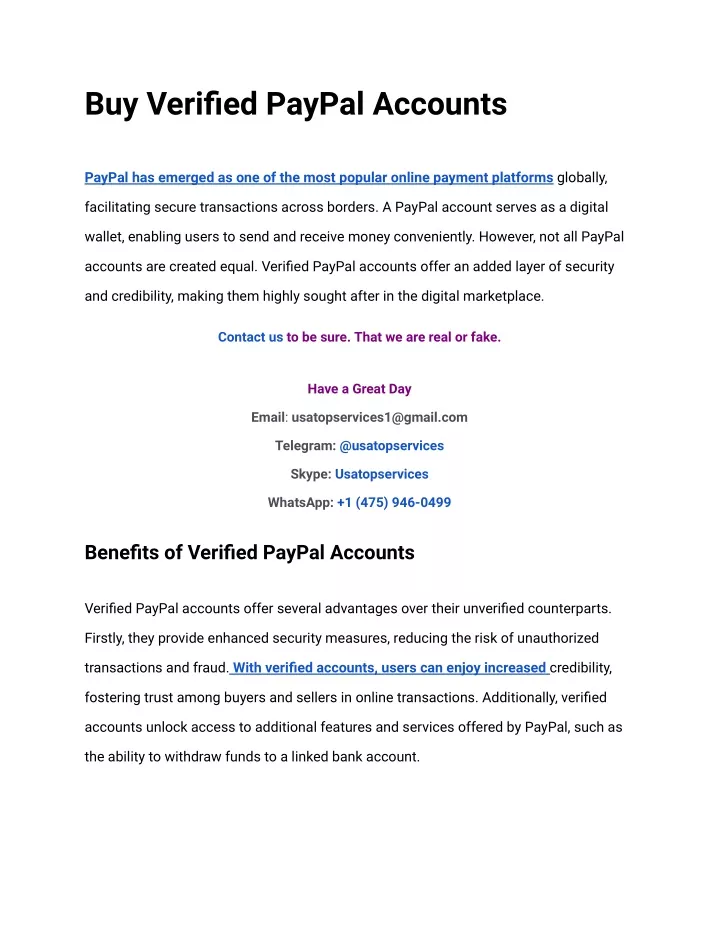 buy verified paypal accounts