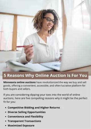 5 Reasons Why Online Auction Is For You