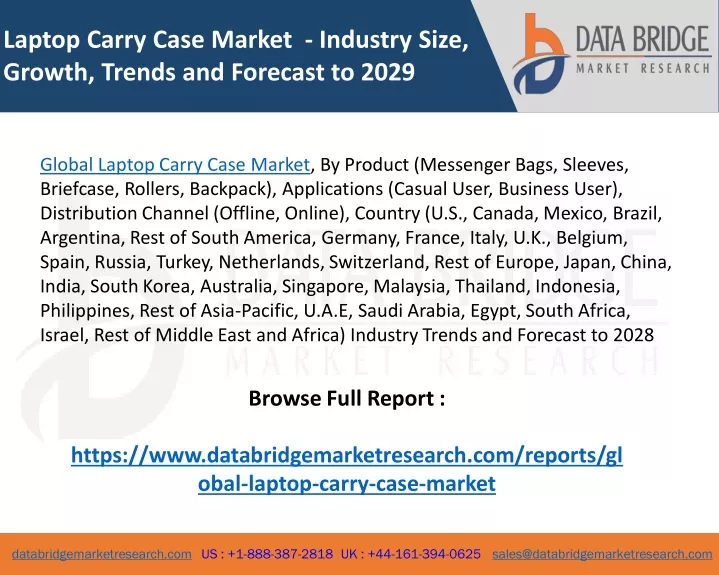 laptop carry case market industry size growth