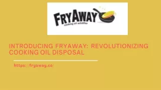 Fryaway Cooking Oil Solidifier for Restaurants