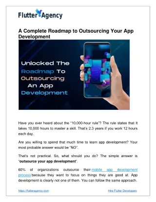 Unlocked The Roadmap To Outsourcing An App Development