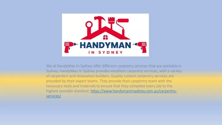 we at handyman in sydney offer different