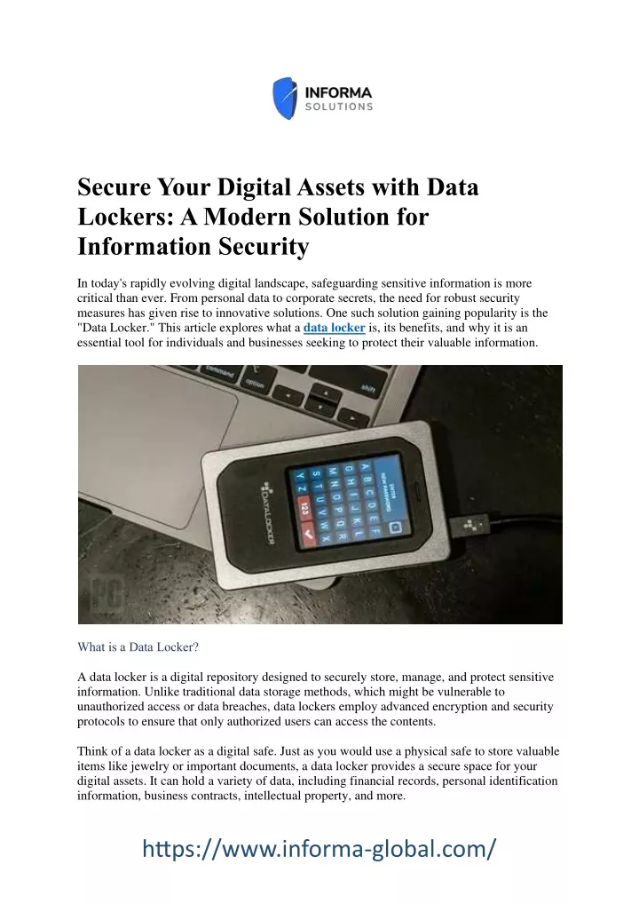 secure your digital assets with data lockers