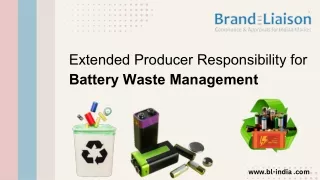 EPR-Authorization - Battery Waste | Best Consultant in India