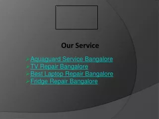 Aquaguard Service Bangalore
