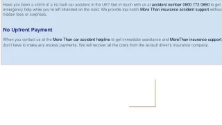 More than Accident Claim Number