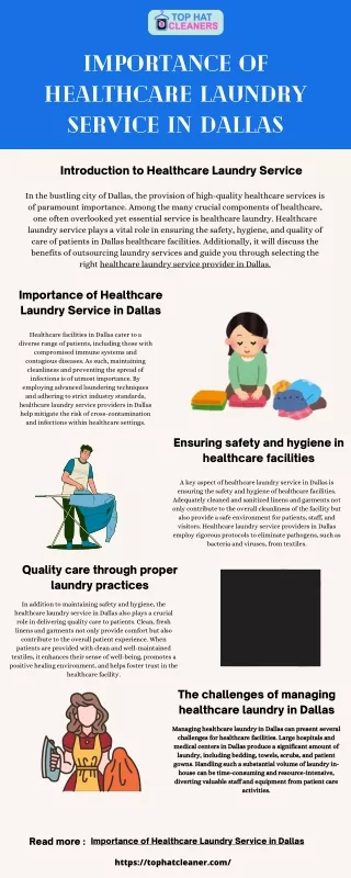 Importance of Healthcare Laundry Service in Dallas