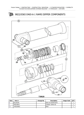 JCB JS190NLC T4 TRACKED EXCAVATOR Parts Catalogue Manual (Serial Number 02440501-02440650)