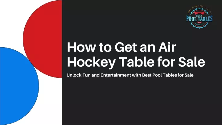 how to get an air hockey table for sale