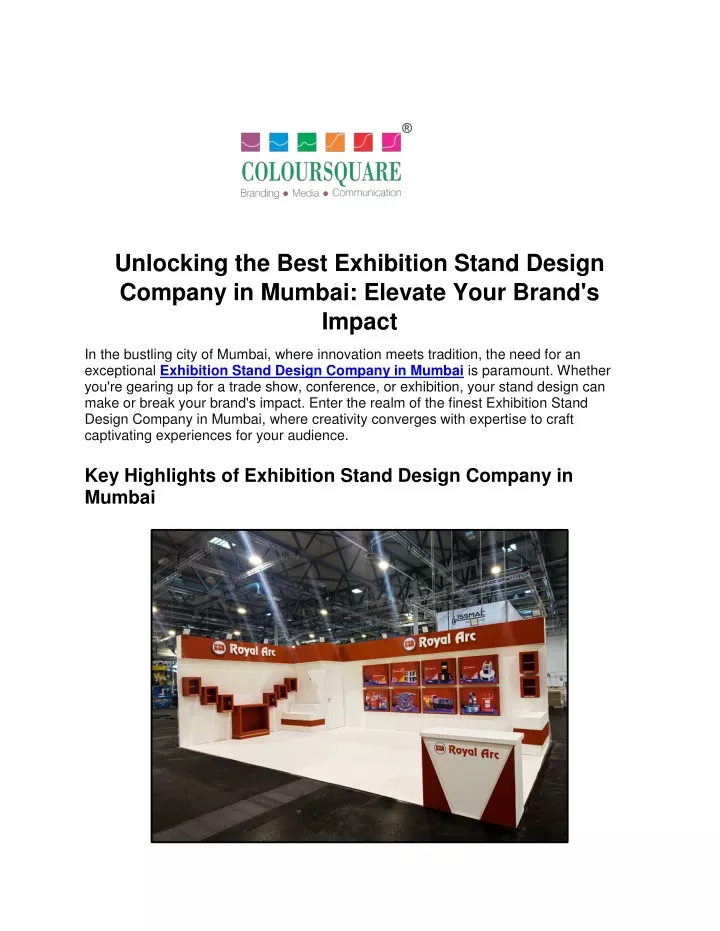 unlocking the best exhibition stand design