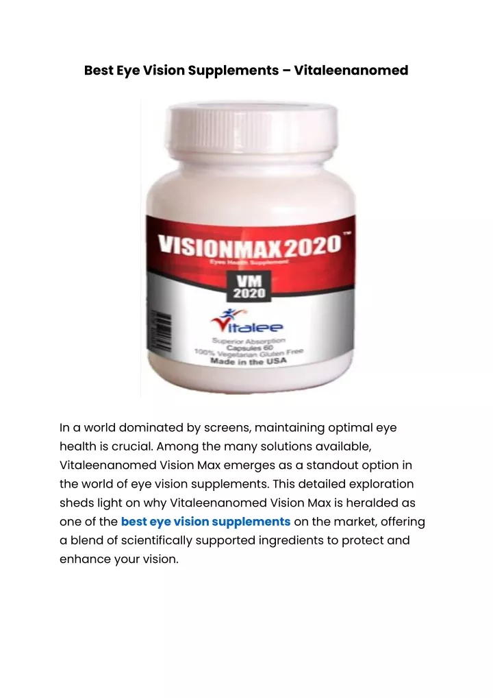best eye vision supplements vitaleenanomed