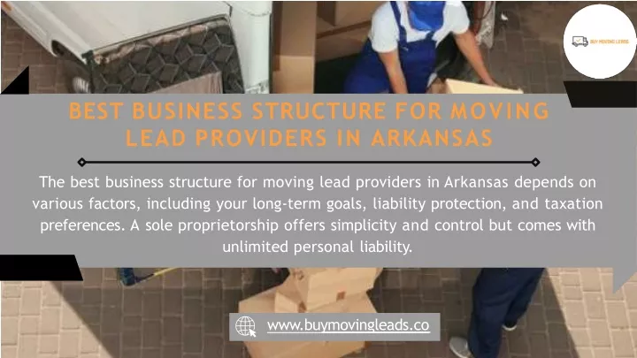 best business structure for moving lead providers in arkansas