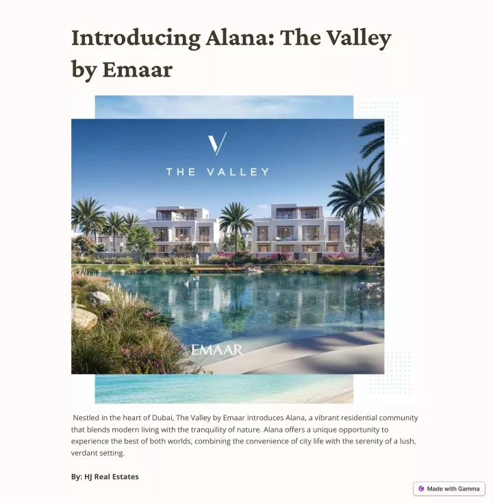 introducing alana the valley by emaar