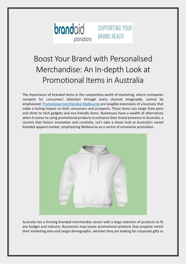 boost your brand with personalised merchandise