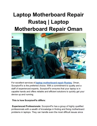 Laptop Motherboard Repair Rustaq _ Laptop Motherboard Repair Oman