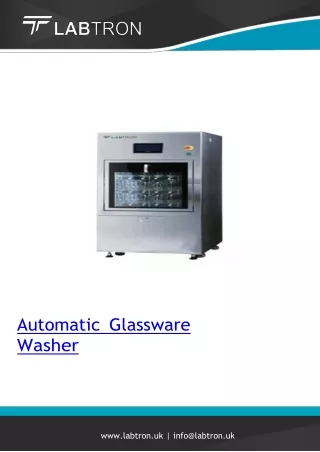 automatic glassware washer