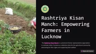 Farmer Representative Organization in Lucknow | Rashtriya Kisan Manch