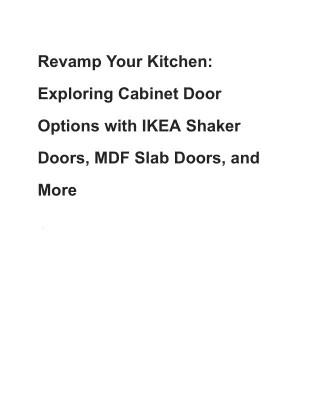 IKEA Kitchen Hacks: Maximizing Functionality with Shaker Doors