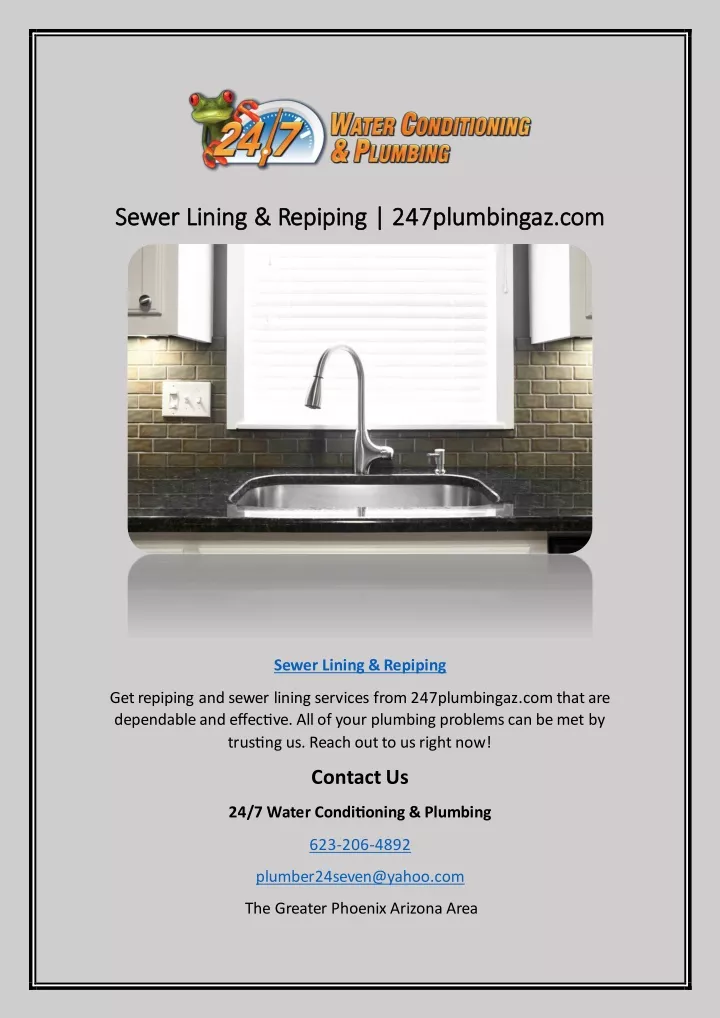 sewer lining repiping 247plumbingaz com sewer