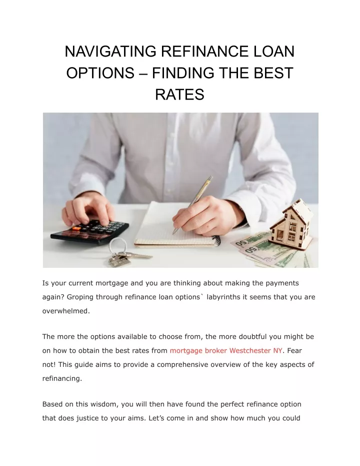 navigating refinance loan options finding