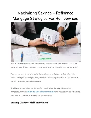 What's the best refinance company