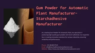 Gum Powder for Automatic Plant, Best Gum Powder for Automatic Plant Manufacturer