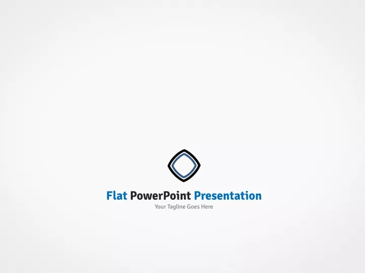 flat powerpoint presentation your tagline goes