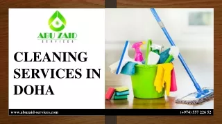 CLEANING SERVICES  IN DOHA