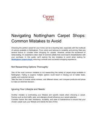 Navigating Nottingham Carpet Shops_ Common Mistakes to Avoid