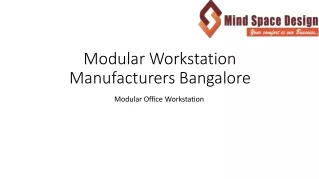 Modular Workstation Manufacturers Bangalore