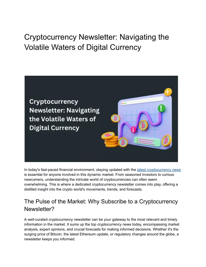 cryptocurrency newsletter navigating the volatile