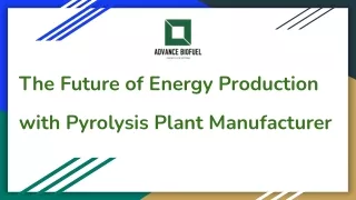 The Future of Energy Production with Pyrolysis Plant Manufacturer