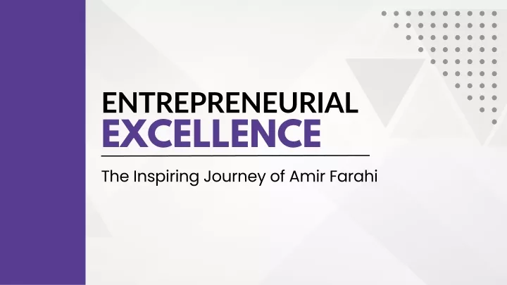 entrepreneurial excellence the inspiring journey