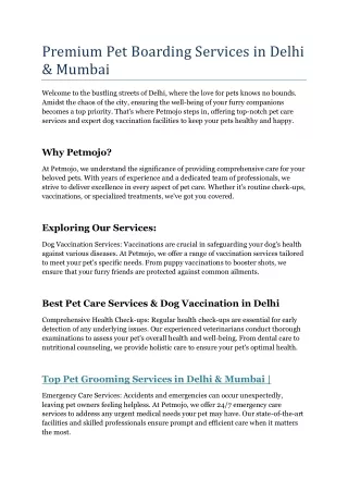 Dog Training Services Delhi