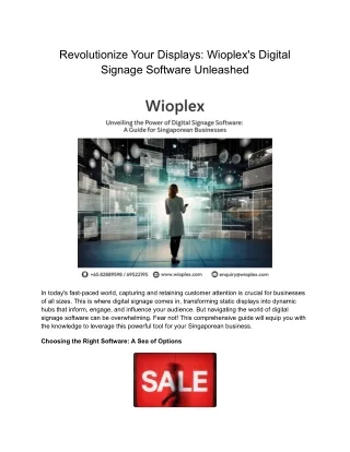 Revolutionize Your Displays_ Wioplex's Digital Signage Software Unleashed
