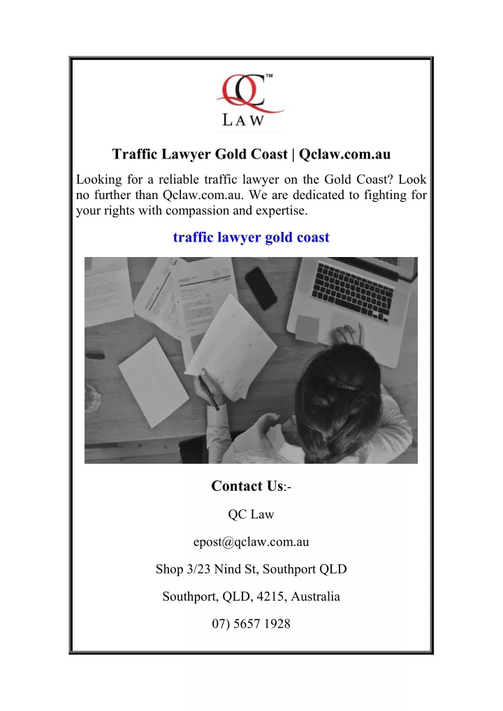 traffic lawyer gold coast qclaw com au