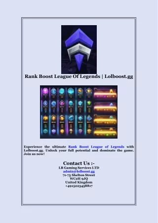 Rank Boost League Of Legends  Lolboost gg