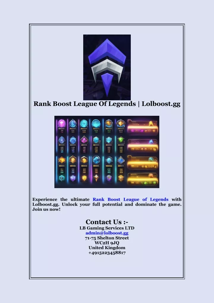 rank boost league of legends lolboost gg