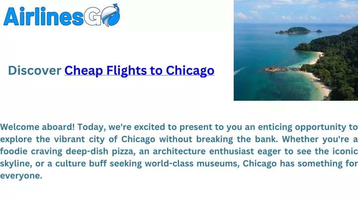 discover cheap flights to chicago