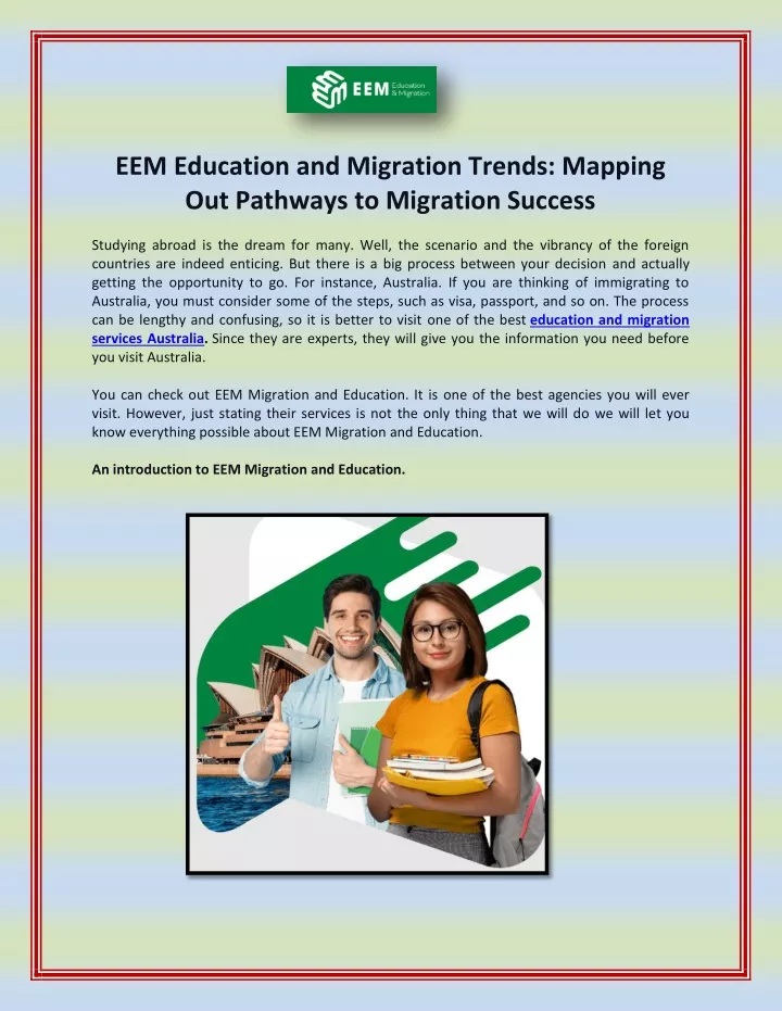 eem education and migration trends mapping