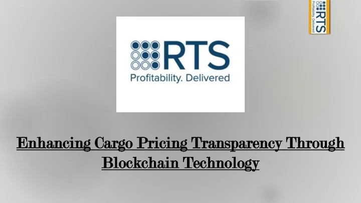enhancing cargo pricing transparency through