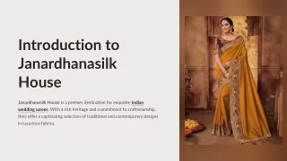 Best Indian Wedding Saree | Janardhanasilk House