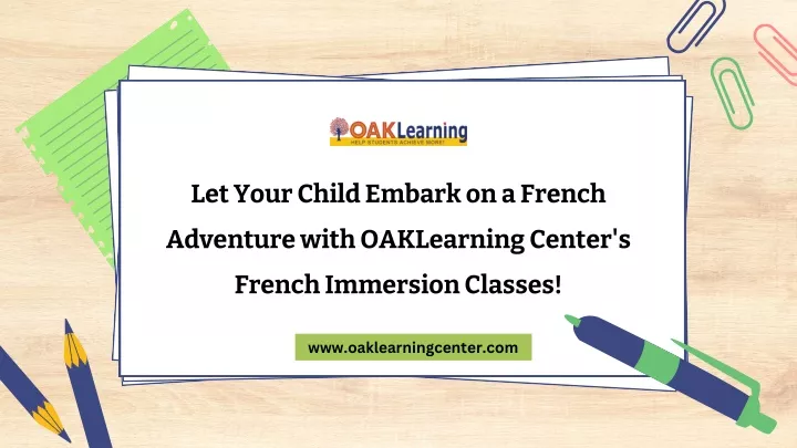 let your child embark on a french