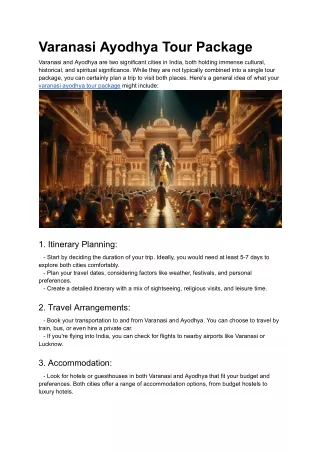 Varanasi Ayodhya Tour Package