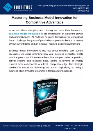 Mastering Business Model Innovation for Competitive Advantage