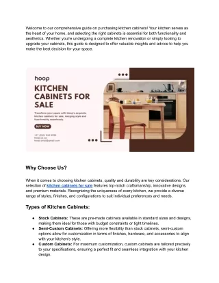 Kitchen cabinets for sale | Hoop